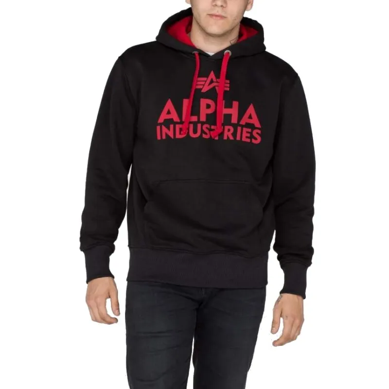 Alpha Industries Herren Hoodie Foam Print black