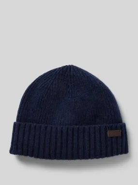 Barbour Beanie mit Label-Badge (marine) online kaufen