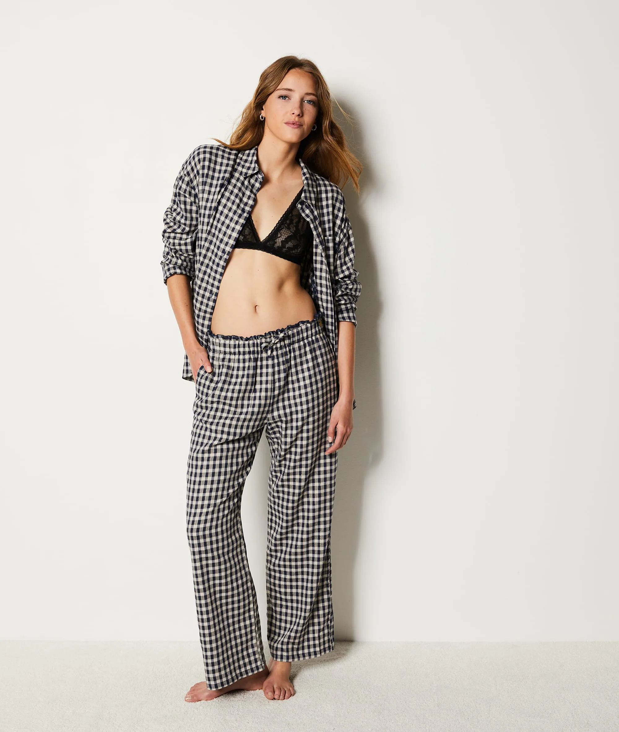 Baumwoll-Pyjamahemd COTON