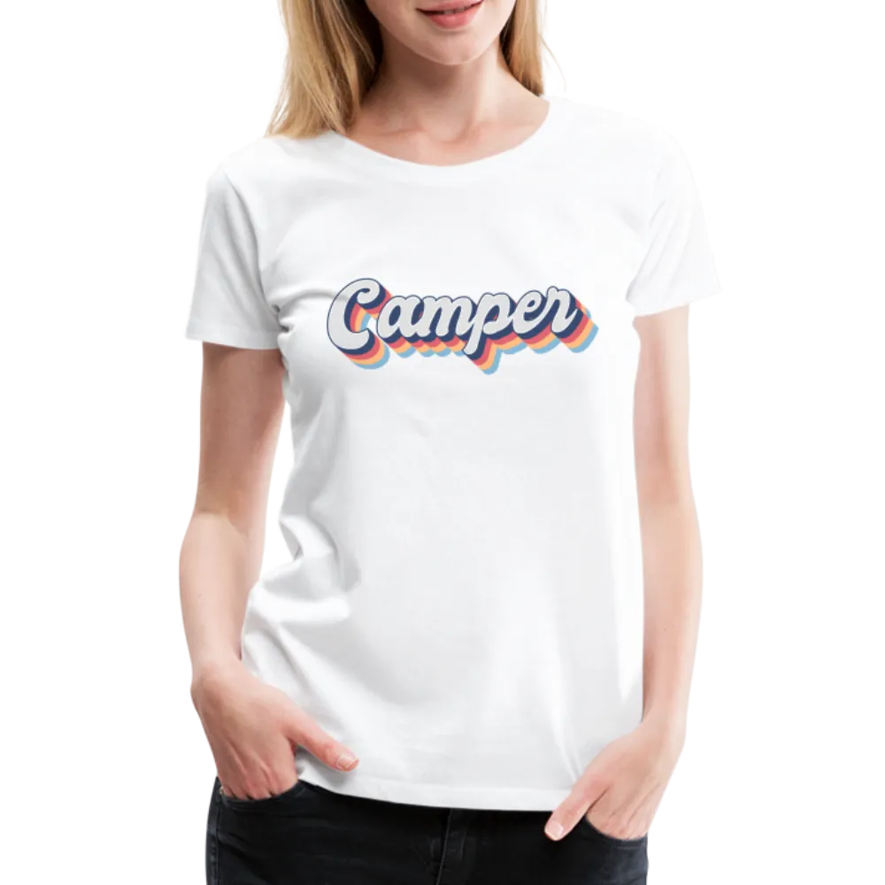 Camping Womo Wohnmobil Retro Style Camper Frauen Premium T-Shirt