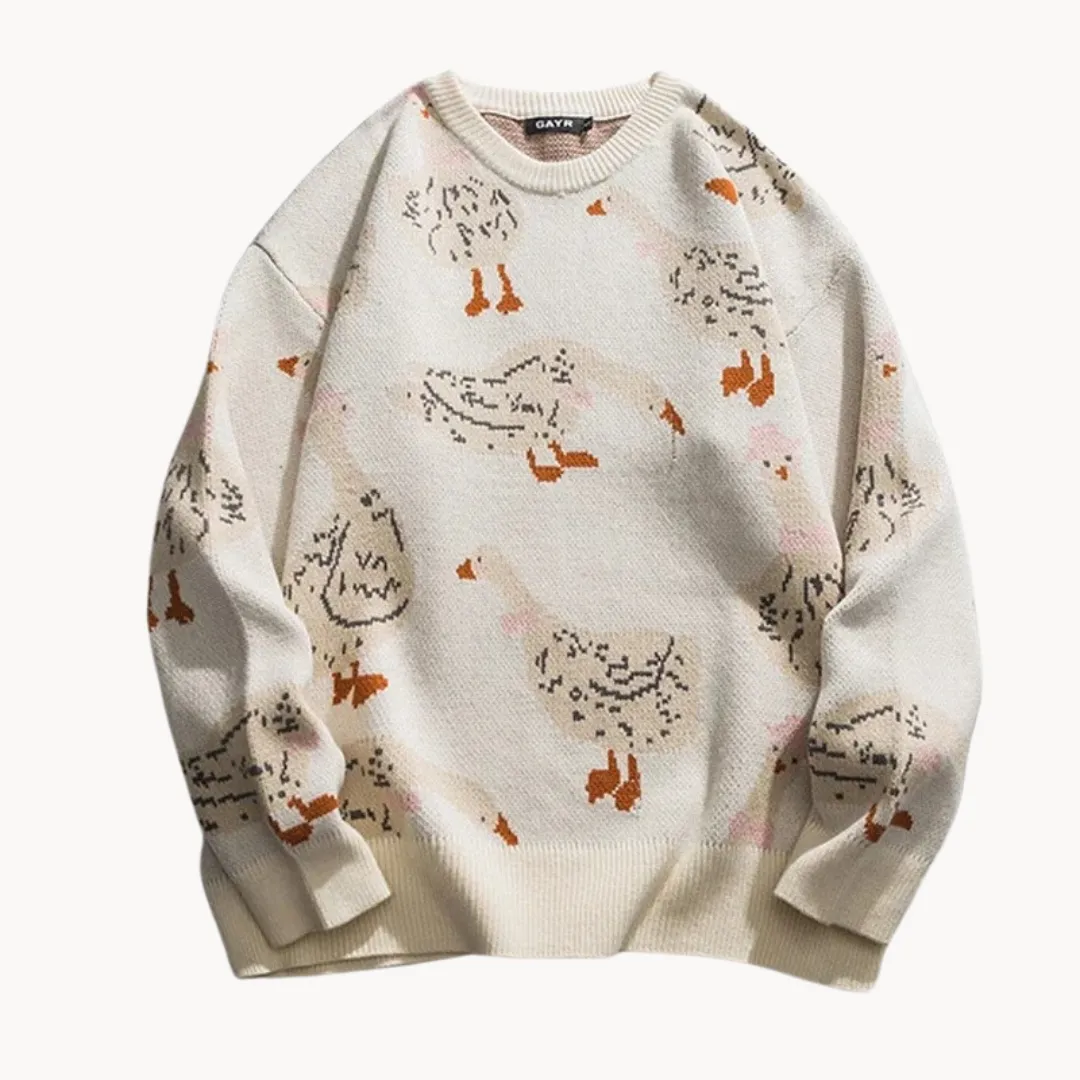 Cecilia - Verspielter Damenpullover mit Printdesign