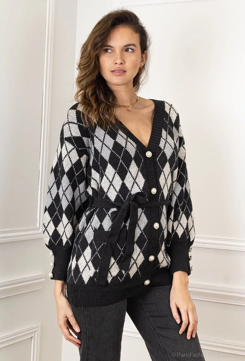 Check cardigan