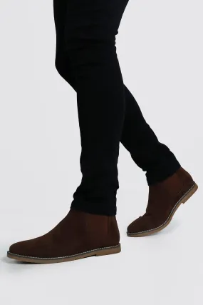 Chelsea-Stiefel aus Wildlederimita