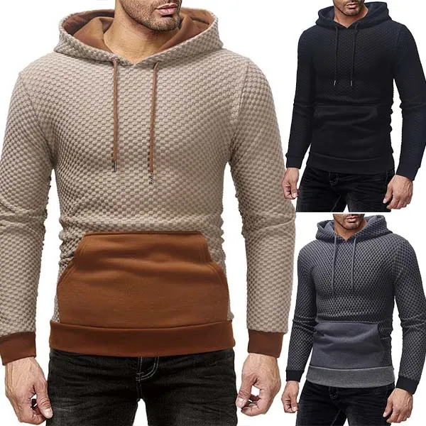Fashion Long Sleeve Slim Fit Men's Hoodie