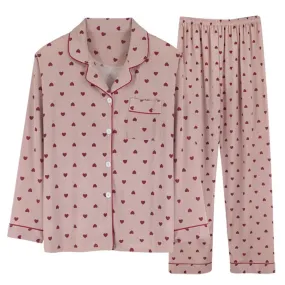 Heidi-Mode | Bequemes Pyjama-Set Mit Verspieltem Druck Für Frauen