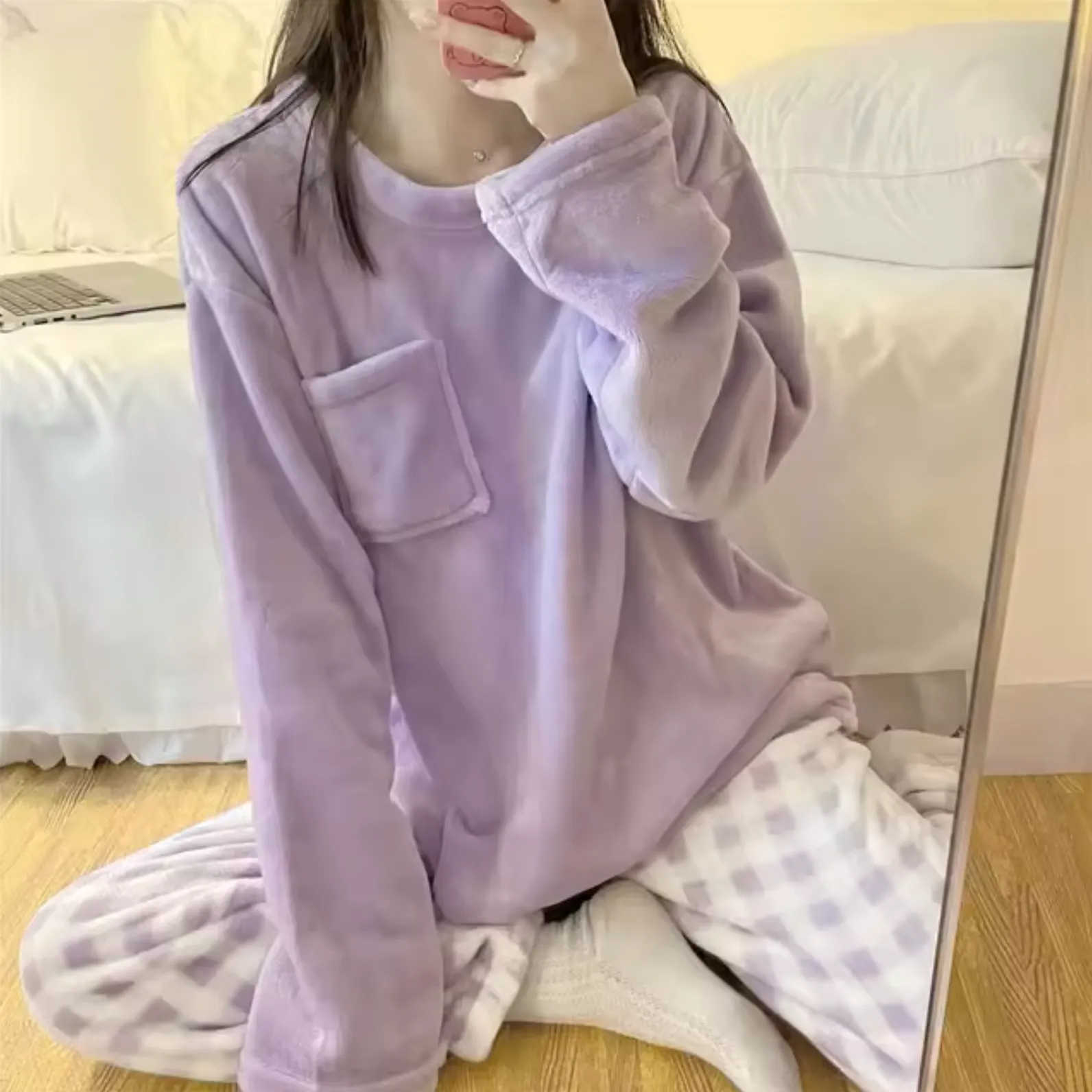 Heidi-Mode | Fleece-Pyjama-Set