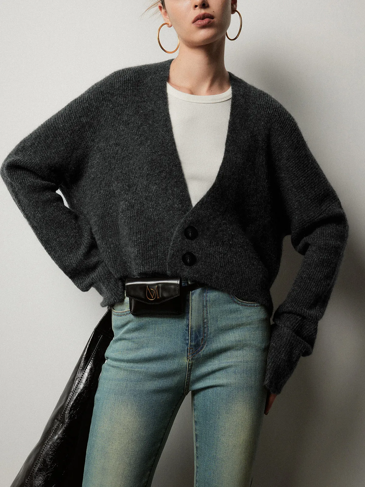 Heidi-Mode | Geknöpfter Slouchy-Cardigan