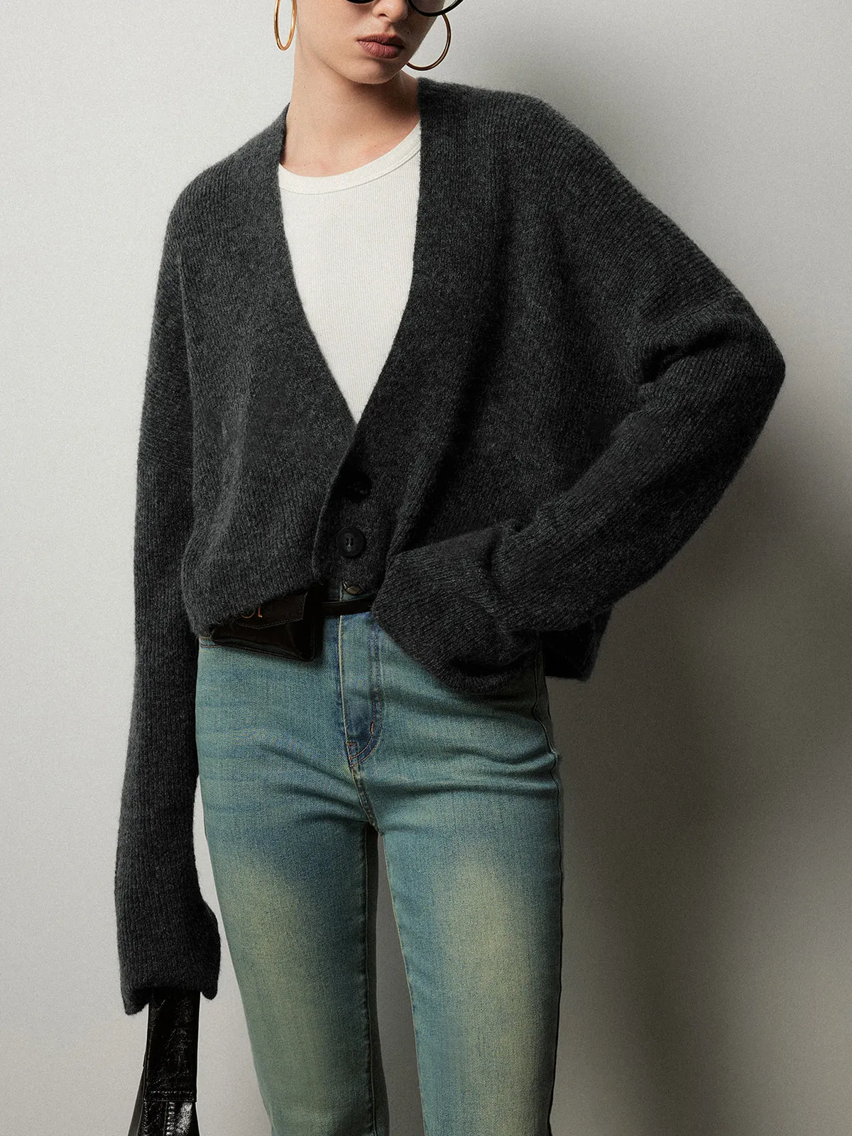Heidi-Mode | Geknöpfter Slouchy-Cardigan