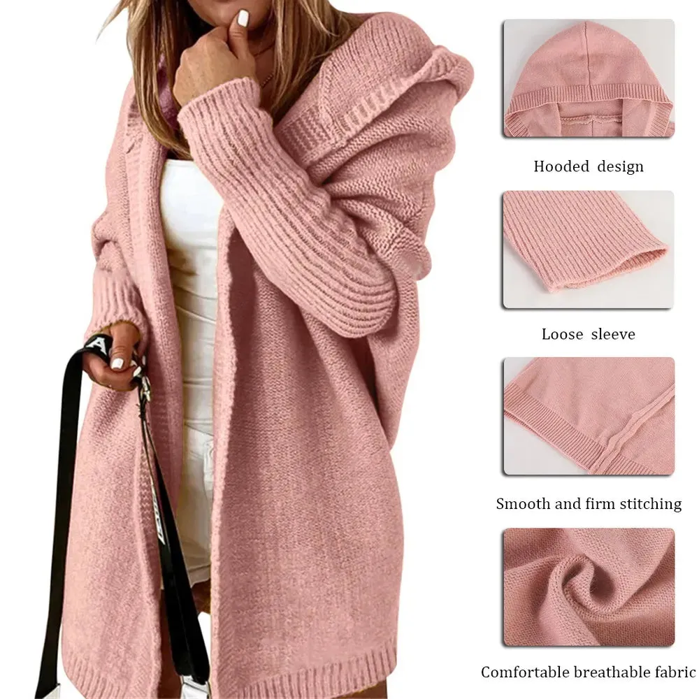 Heidi-Mode | Kapuzen-Cardigan mit Batwing-Ärmeln