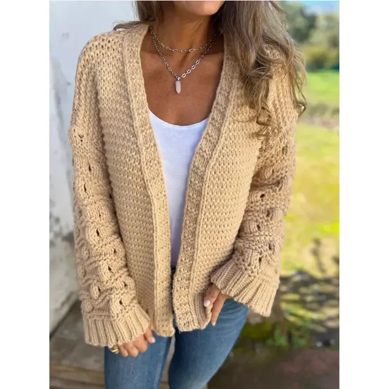 Heidi-Mode | Strick-Cardigan mit V-Ausschnitt