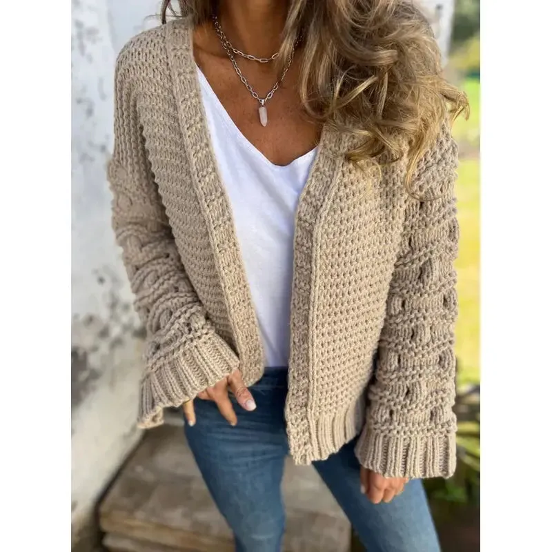 Heidi-Mode | Strick-Cardigan mit V-Ausschnitt