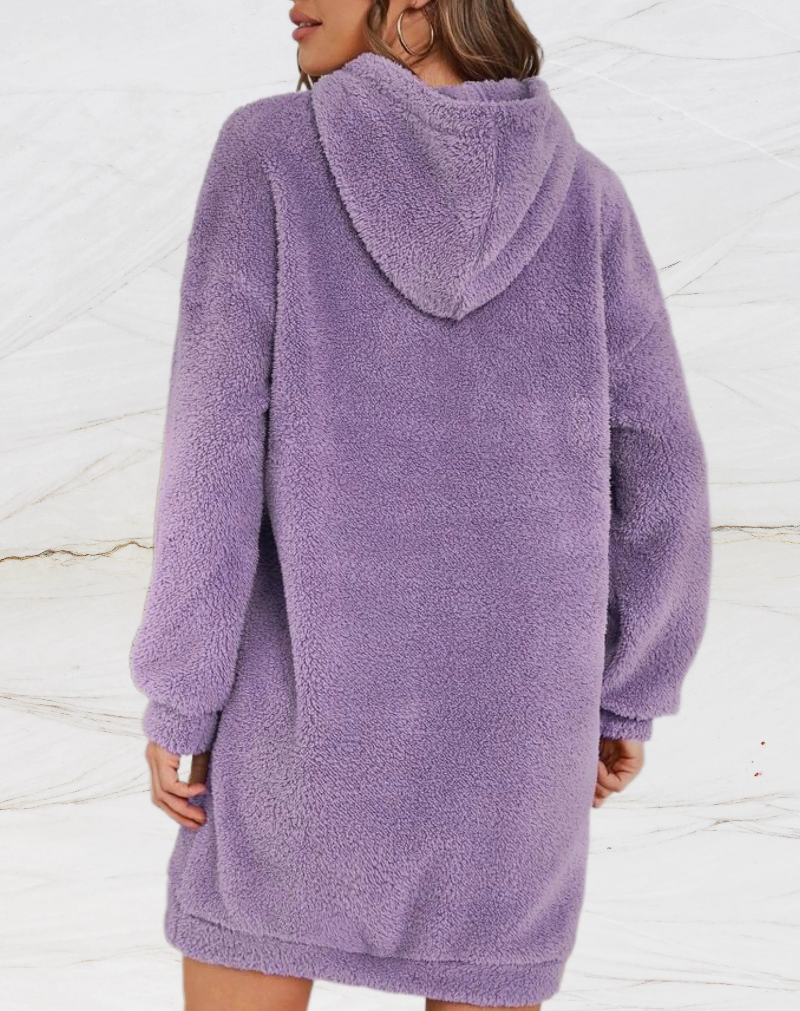 Heidi-Mode - Lässiger und Schicker Herbst Oversized Lange Flauschige Hoodie für Frauen