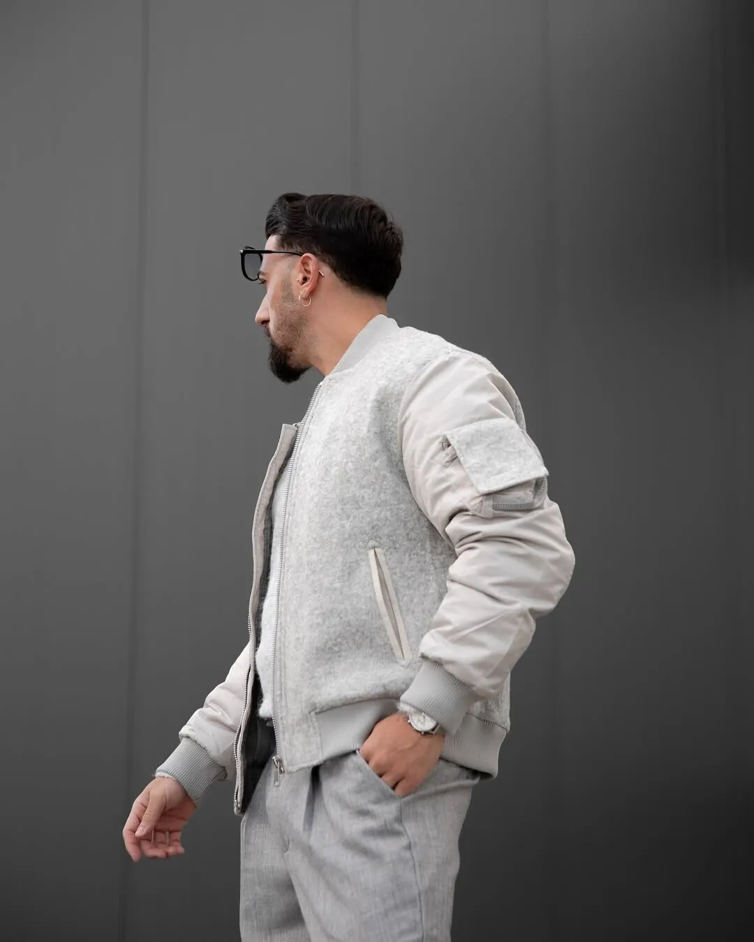 Jacke im Teddy-Stil
