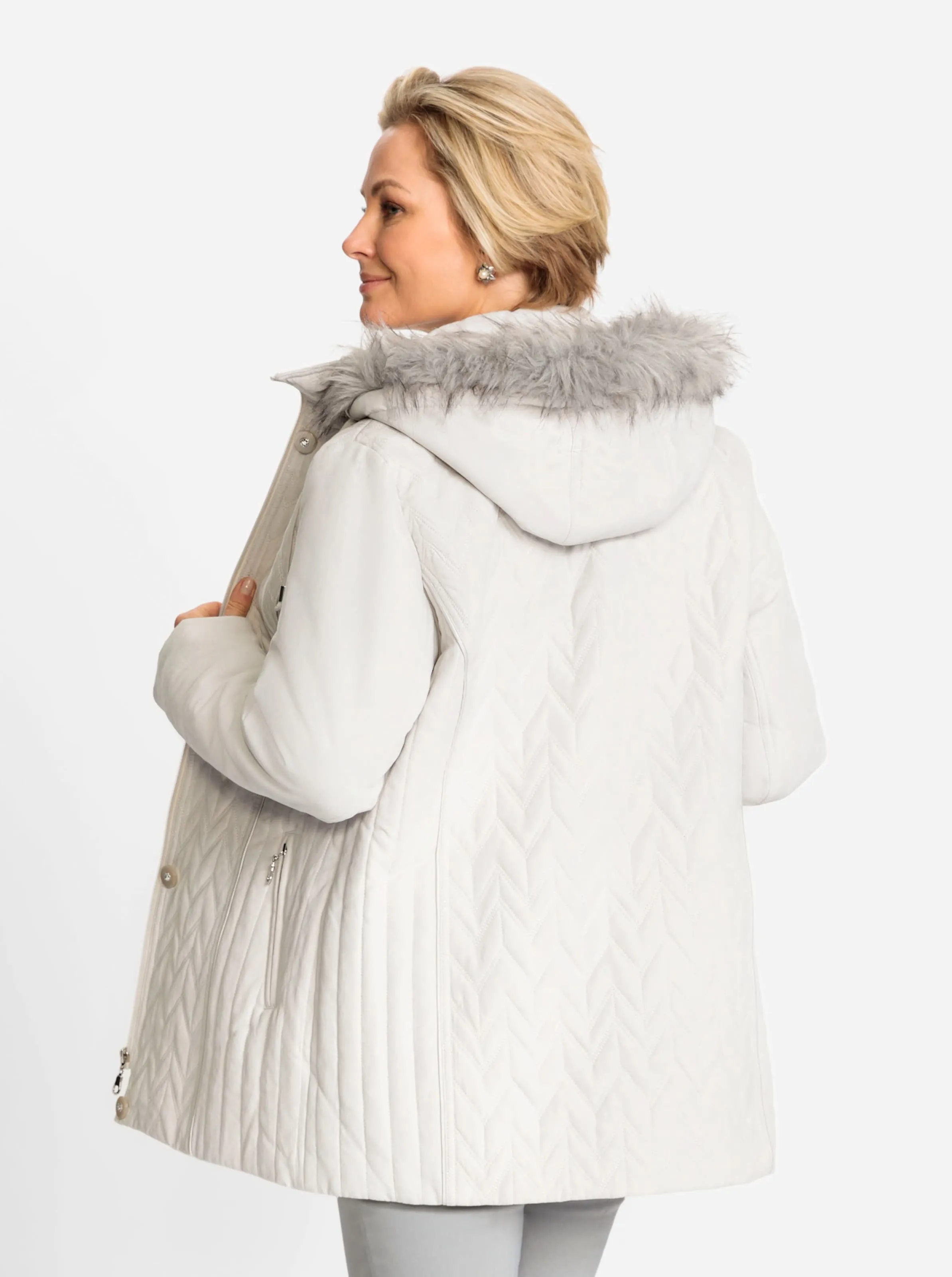 Jacke in hellgrau