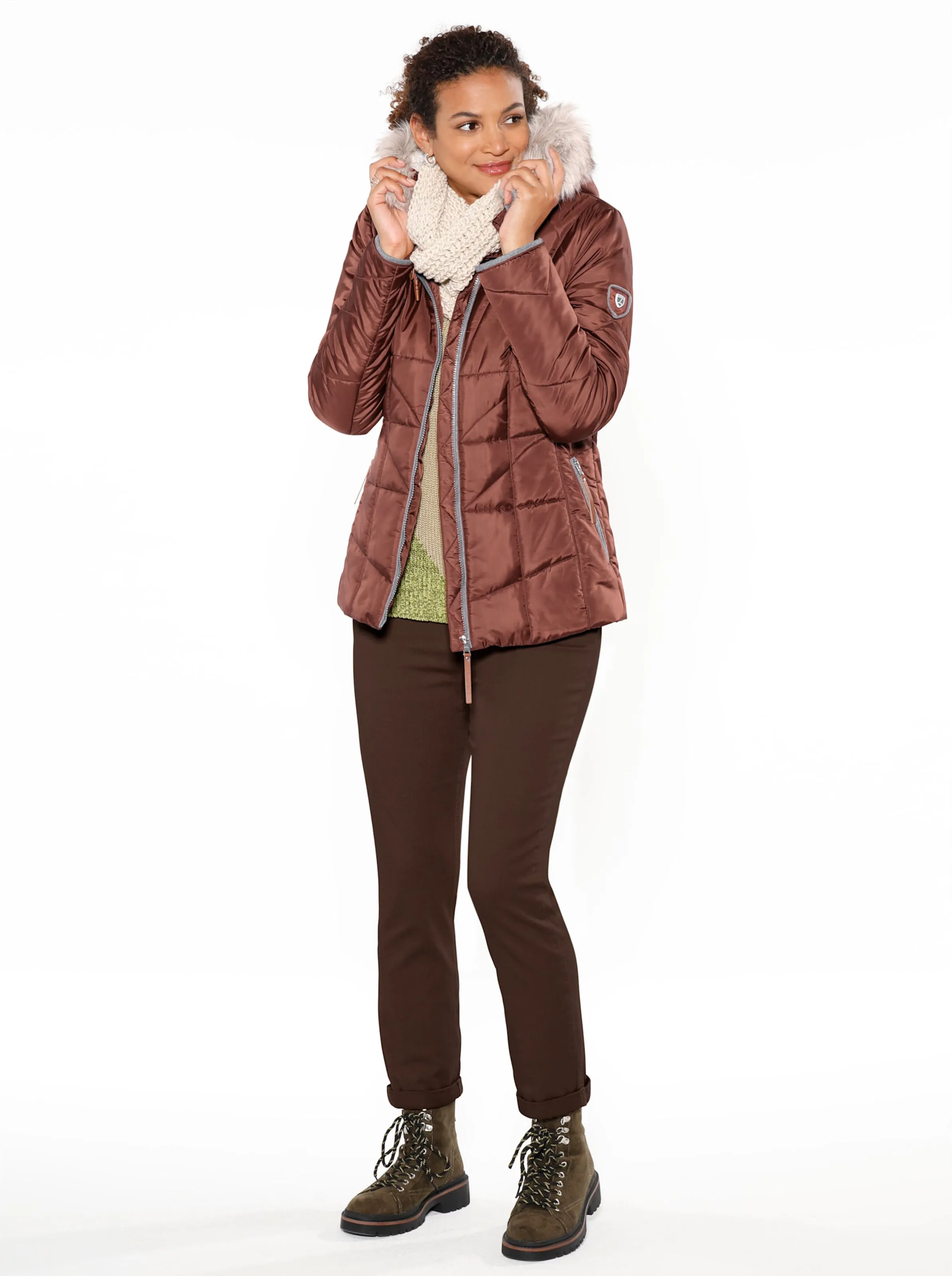 Jacke in rotbraun