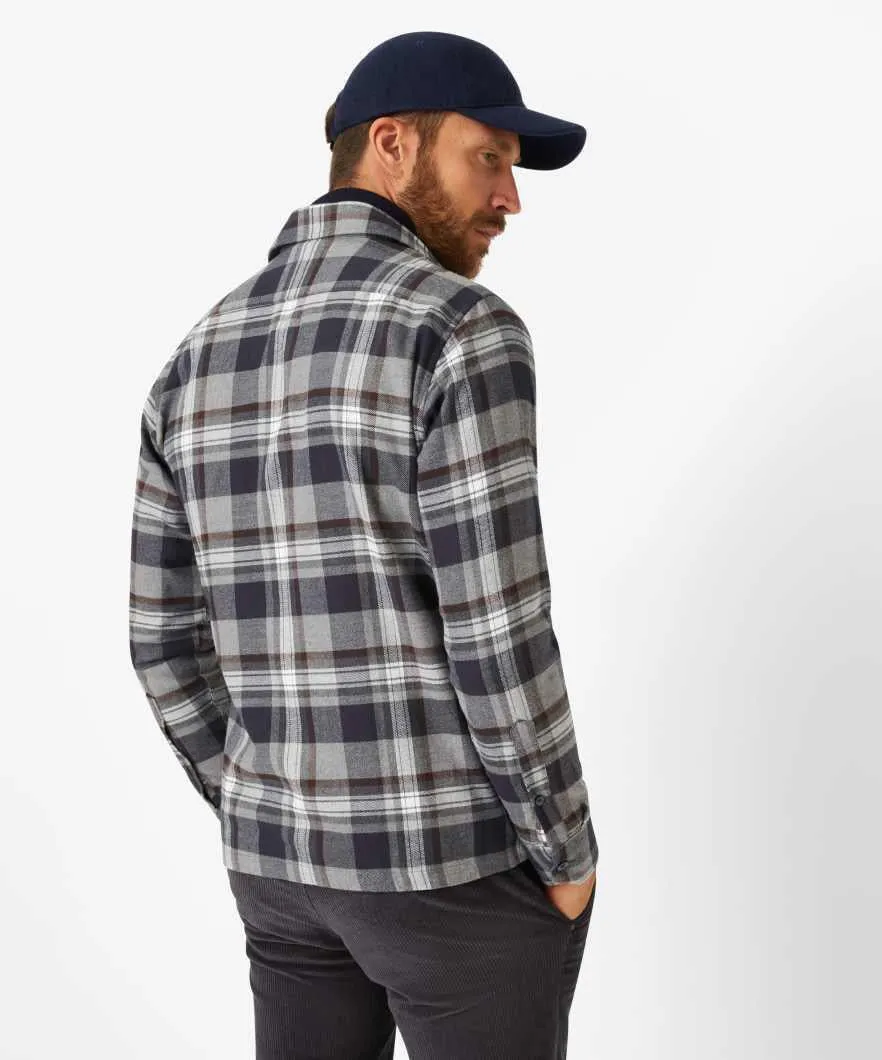 Kariertes Flanellovershirt Regular Fit