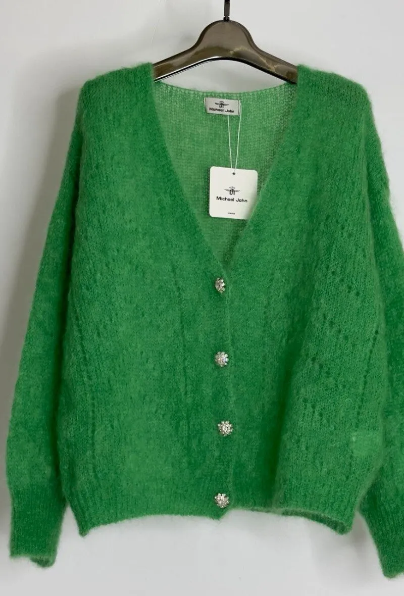 Kid mohair cardigan