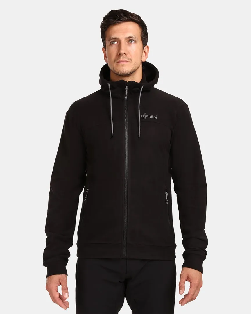 Kilpi SIAT-M Herren-Fleece-Hoodie Schwarz XXL
