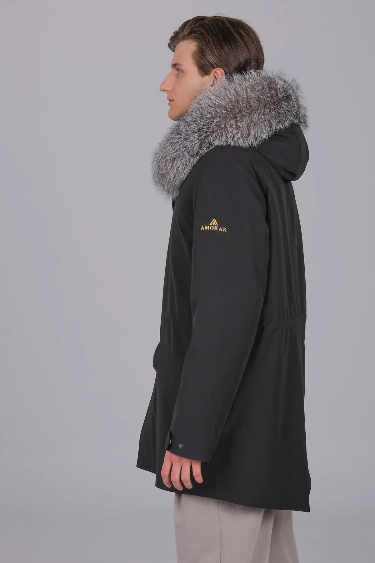 Langer Parka aus wasserdichter Fox-Frost-Baumwollmischung