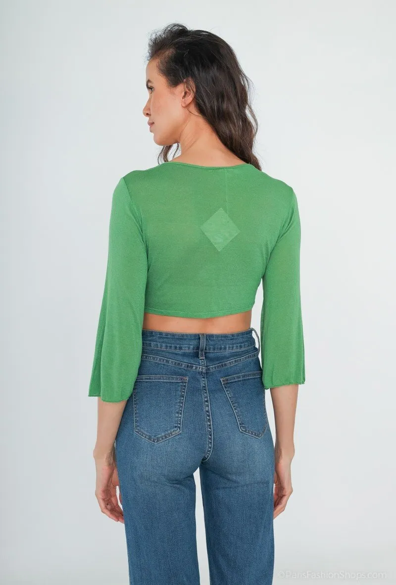 Leichter Cardigan mit Knotenbindung