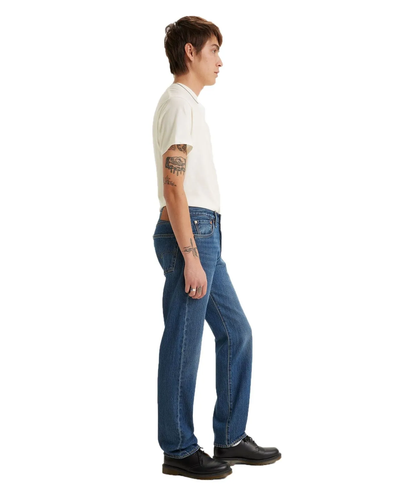 Levi's Jeans Straight Fit 501 in blauem Stonewash