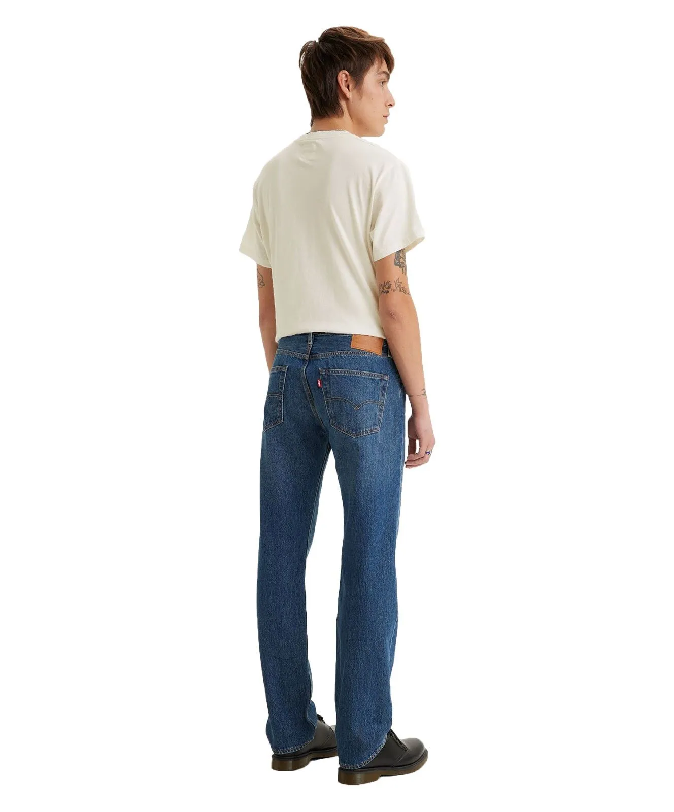 Levi's Jeans Straight Fit 501 in blauem Stonewash