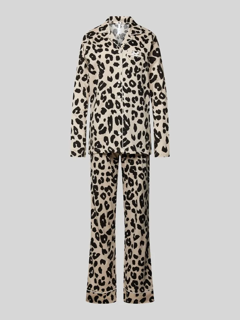 LOUIS & LOUISA Pyjama mit Statement-Stitching Modell 'Schmusekatze' (black) online kaufen