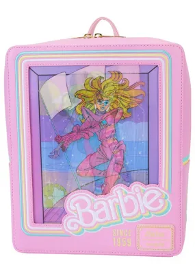 Loungefly Mattel Barbie Doll Box Triple Lenticular Rucksack Rosa