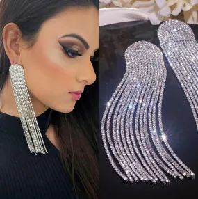 Luxus Voll Strass Braut Ohrringe Brenda