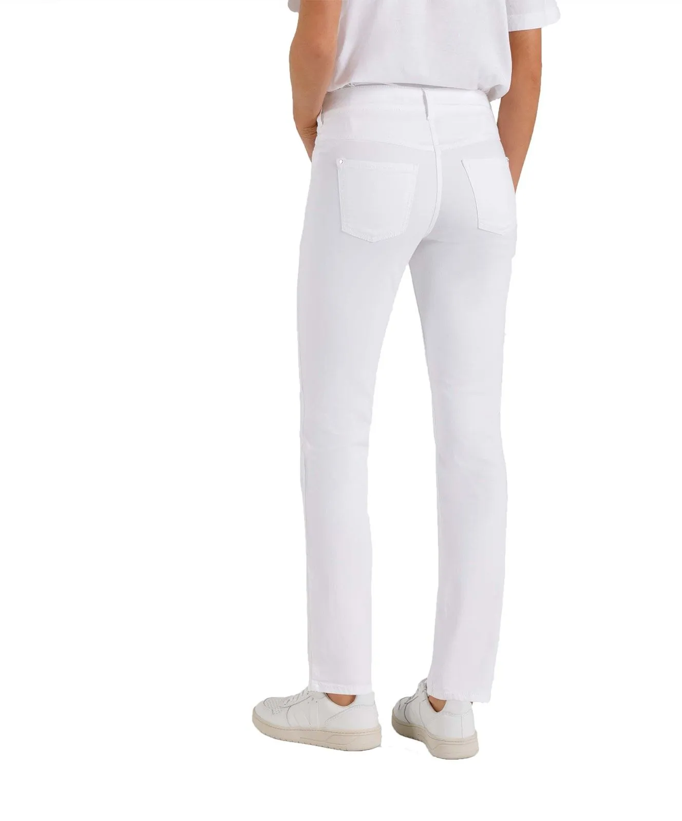 MAC Dream Jeans Straight Fit aus weißem Stretch-Denim