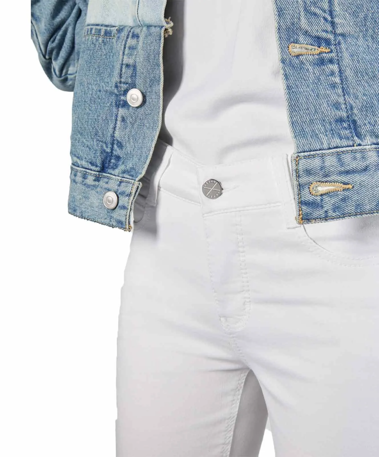 MAC Dream Jeans Straight Fit aus weißem Stretch-Denim
