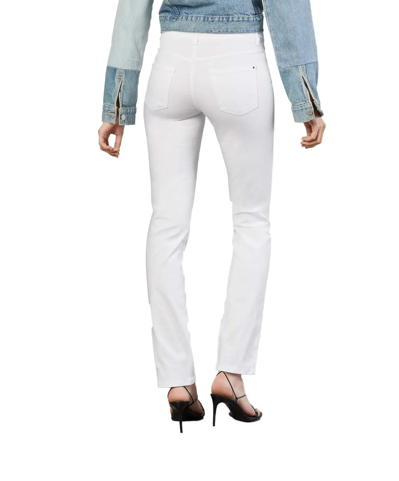 MAC Dream Jeans Straight Fit aus weißem Stretch-Denim