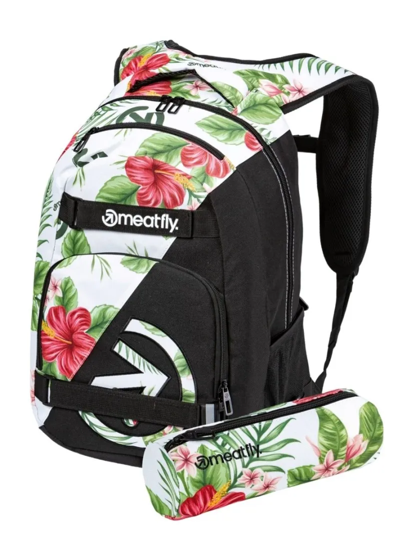 Meatfly Exile Rucksack + KOSTENLOSER BLEISTIFT weiß/tropisch