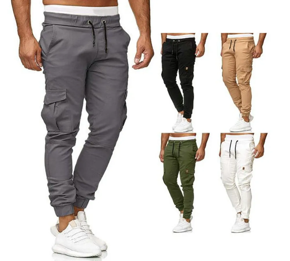 Männer Cargo Hosen Streetwear Einfarbig Jogger Hosen Sport Herren Hosen Herbst Frühling Casual Jogginghose Kleidung