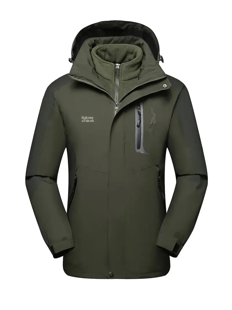 Neutrale Jacke Wasserdichte Softshell-Jacke Neutrale wasserdichte Jacke mit abnehmbarer Kapuze aus Wolle
