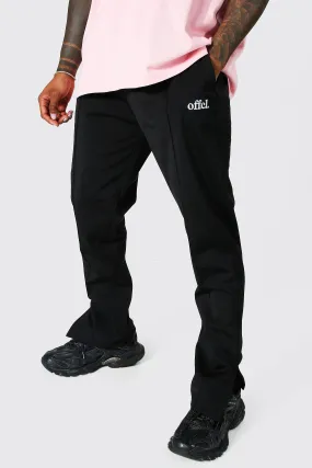 Official Jogginghose aus Trikotstoff mit geschlitztem Saum, Slim Fit