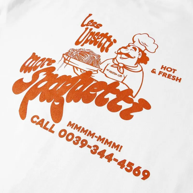 On Vacation Unisex Sweater Less Upsetti white