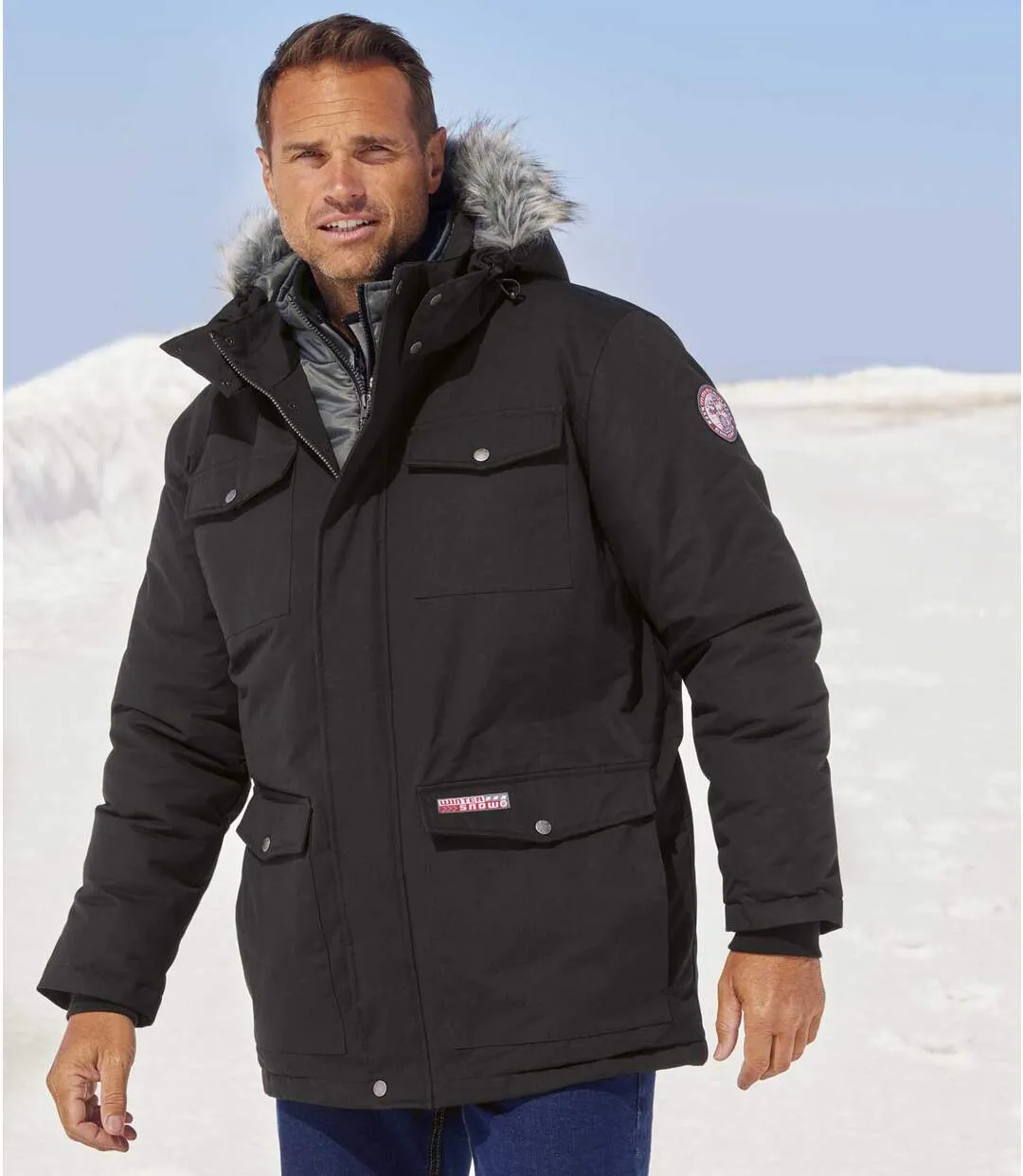 Parka Winter Explorer mit Webpelz-Kapuze
