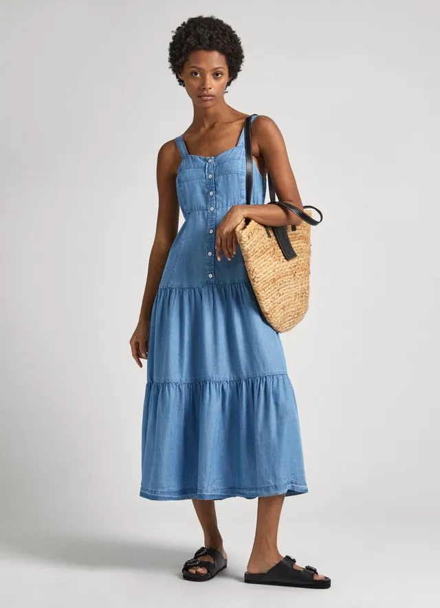Pepe Jeans Sommerkleid »EDITH«, in Jeansoptik, aus sommerlicher Qualität