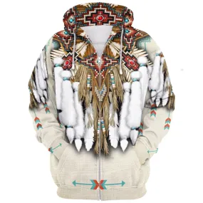 Premium Indianer-Hoodie / Kapuzenshirt - Cheyenne Warrior