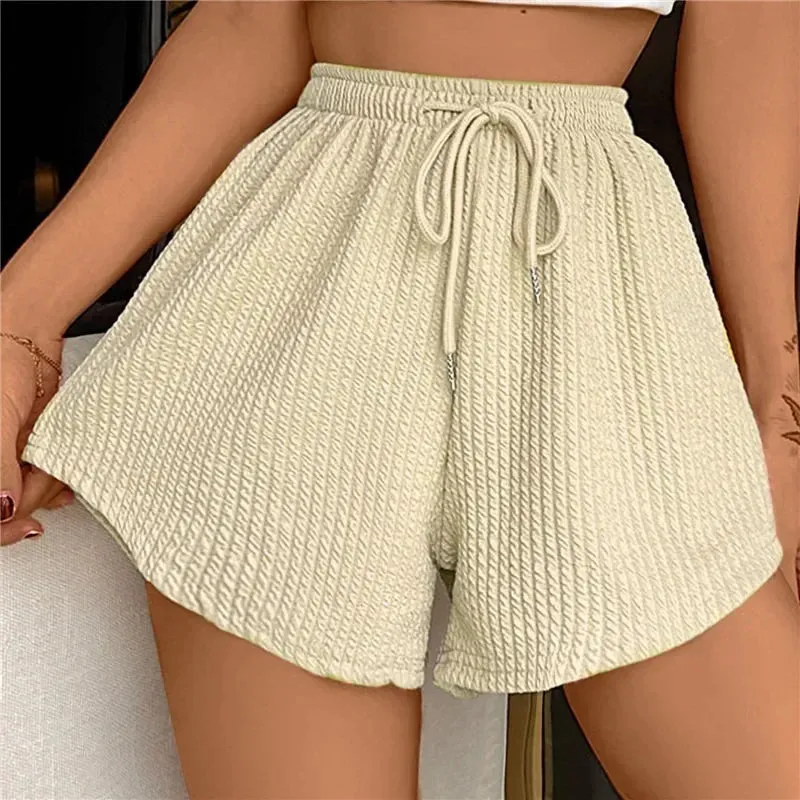 Ria Elastik-Shorts | Lässige Sommer-Fitness-Shorts mit Tunnelzug für Frauen