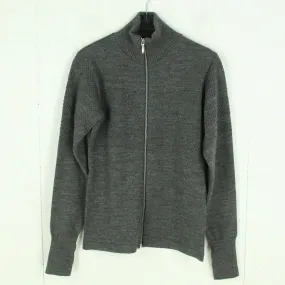 Second Hand MADS NORGAARD Wollstrickjacke Gr. M grau Wolle Strickjacke Cardigan Mod. Wool Klemens Zip (*)