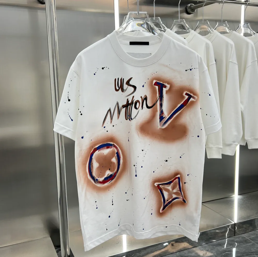 Sommer Herren T-Shirts Designer T-Shirt Lässige Lose Hip Hop Streetwear Paare Bedrucktes Baumwoll-Kurzarmshirt Größe M-XXXL