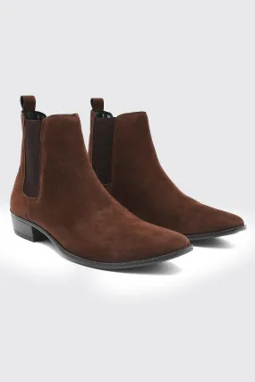 Stiefel aus Wildlederimitat