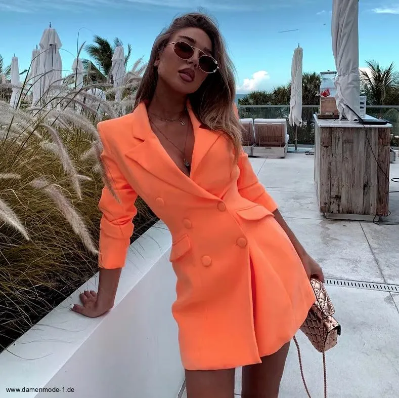 Streetwear Damen Blazer Callisto in Orange