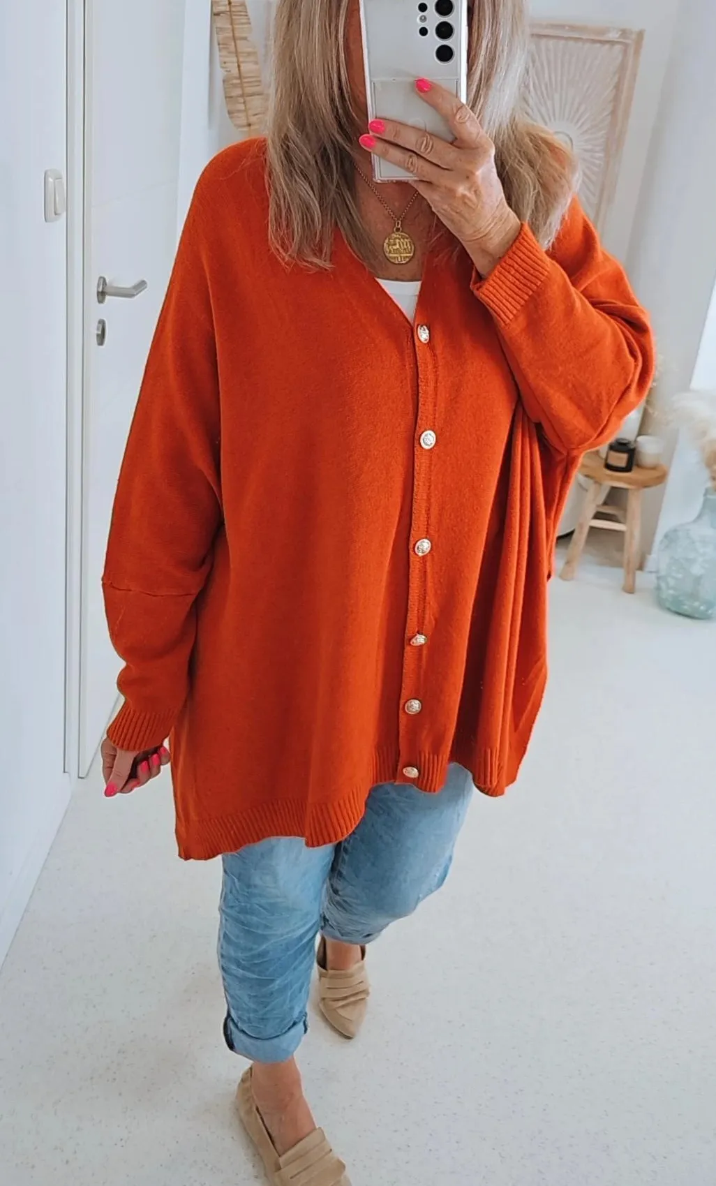 STRICK CARDIGAN MALENA Made in Italy 36-48/50 Strickjacke