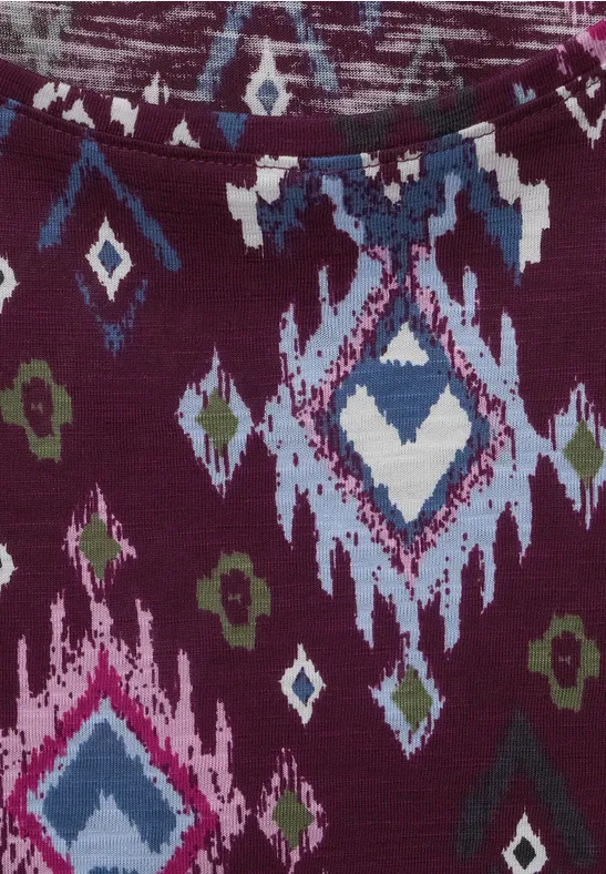 T-Shirt mit Knopf Detail