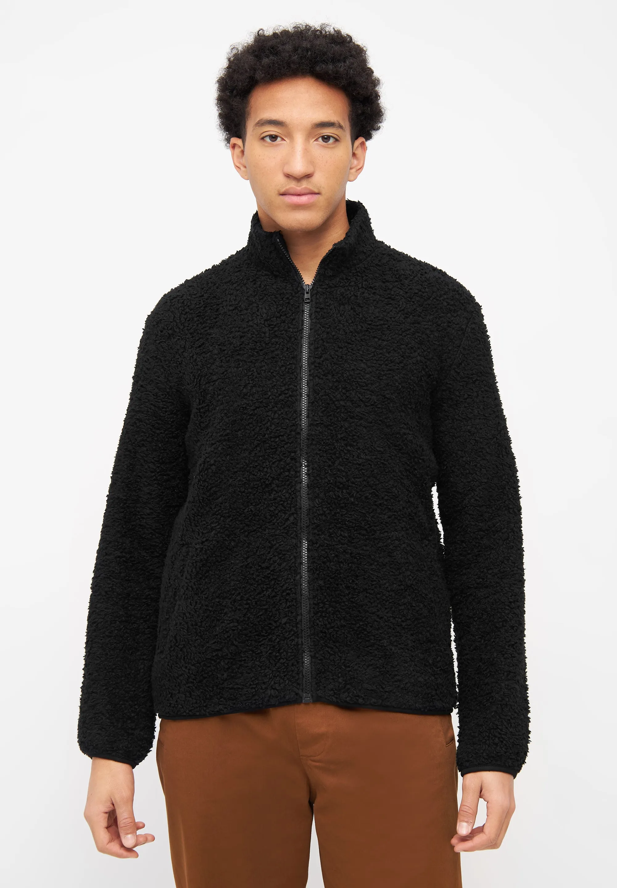 Teddy-Jacke EMILIO aus Bio-Baumwolle - Black