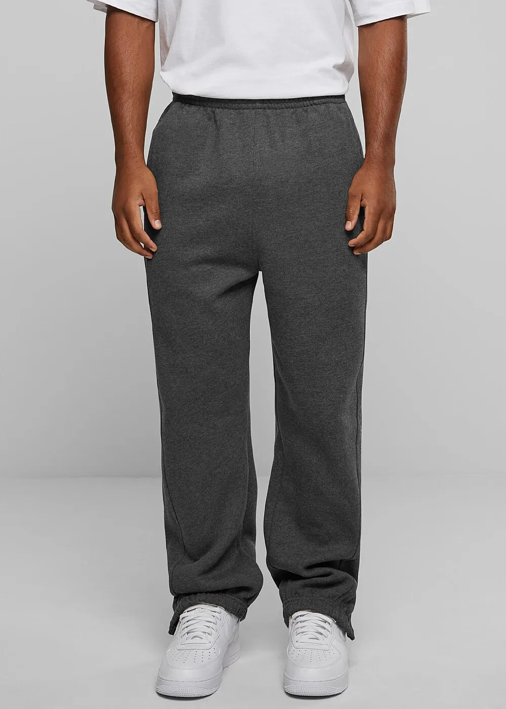 Urban Classics Herren Basic Jogginghose Sweatpants mit 3-Pockets charcoal dunkel grau